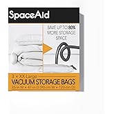 SpaceAid Jumbo Vacuum Storage Bags, Space Saver Sealer Compression Bags for Comforters, Blankets, Pillows, Bedding, Clothes (XX-Large 3 Pack)