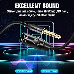 Twozoh XLR Male to 1/4 Inch Jack TRS Cable 30FT 2