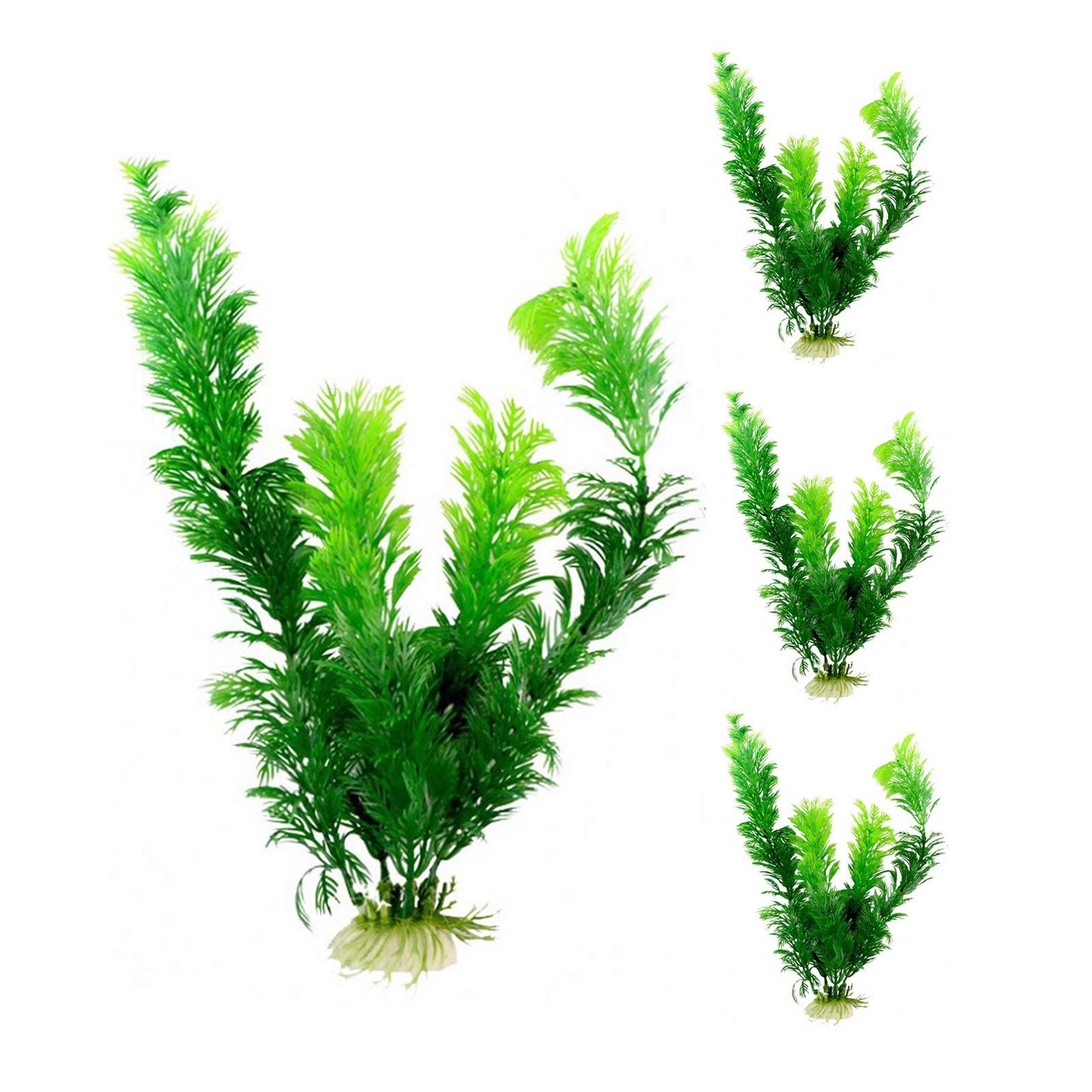 4pcs Aquarium Simulation Grass,Artificial Aquatic Plants,Aquarium Plastic Plants,Green Aquarium Plants Plastic Decoration,Lifelike Fake Aquatic Plants,Simulation Hydroponic Plants Decorations (30cm)