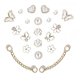20Pcs Bling Plastic Shoe Charms for Clog Sandals