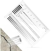 Alipis High Precision Sec Measurement Ruler Transparent Flaw Detection Film for Crack Line Width Diameter and Width Inspection Precision Inspection Chart for Qc and Forensic Analysis