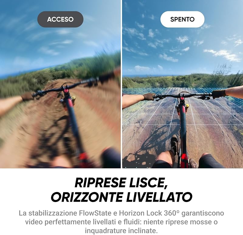 X4 Air, Videocamera 8K 360 leggera 165g, Selfie stick Invisibile, lenti sostituibili, cover antivento integrata, prima registri poi inquadri, Pack Starter