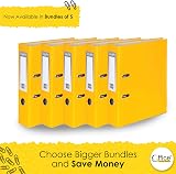 Office Centre 5 Yellow A4 75mm Lever Arch File Metal Edge Folders view 5