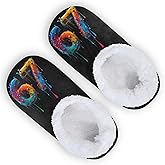 Boccsty Number 67 Rainbow Neon Dripping Boys Girls House Slippers Kids Toddler Home Shoes Winter Indoor Shoe XS
