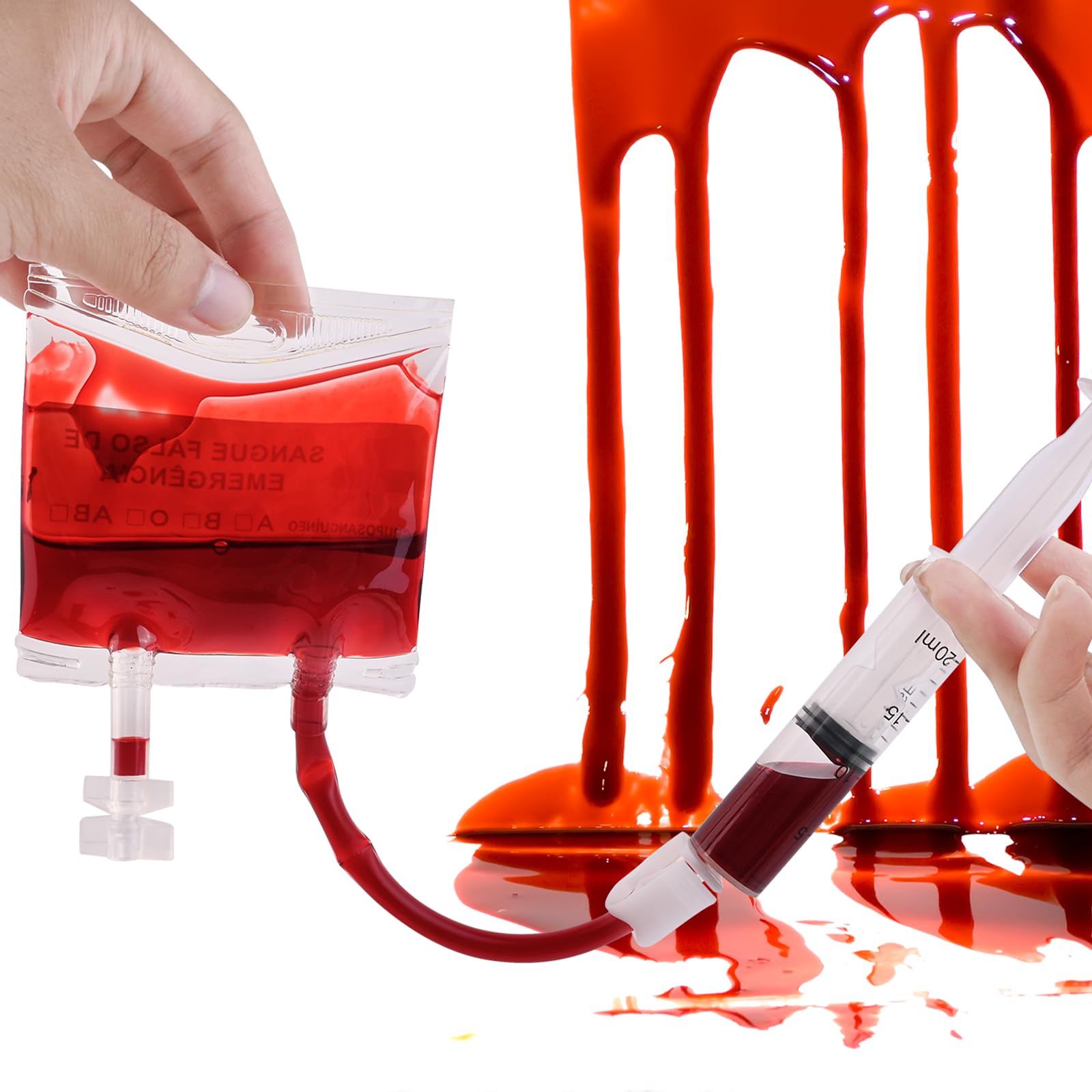 Photo 1 of *BUNDLE OF 4* SOMGKIN Halloween Fake Blood Makeup, Dark Red Realistic Washable Special Effects SFX Makeup, Special Effects Makeup, True Blood Color, Vampire Blood Washable for Clothes and Face, 2.5 oz
