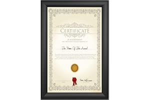 SnapeZo Notice Frame 11x17 Inches, Black 1.2 Inch Aluminum Profile, Front-Loading Snap Frame, Wall Mounting, Premium Series