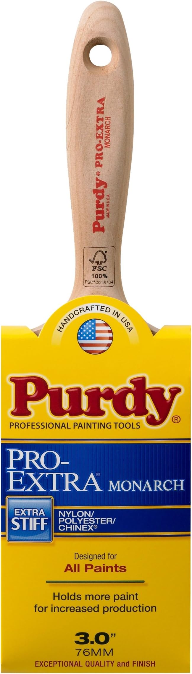 Purdy Monarch Pro 3 Inch Extra Paint Brush Oil Based Thick Paint Pickup