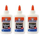 Elmer's Washable No-Run School Glue, 4 oz, 3 Pack