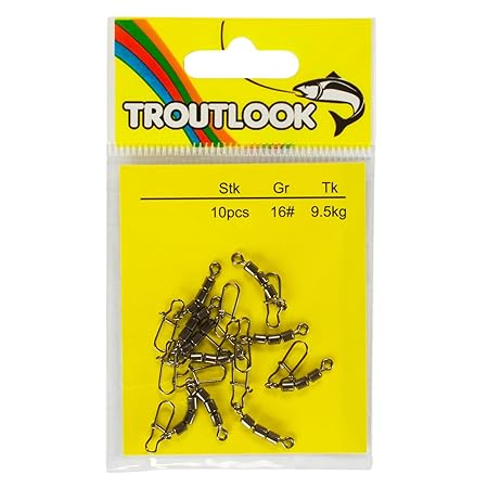 Troutlook Tremarella Forellen Dreifachwirbel mit Safe Snap, Gr. 16, 9,