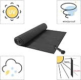 Laneetal Balcony Privacy Screen 1.8x6m Anthracite HDPE Sun Wind Protection Rope view 4
