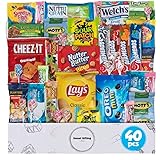 Sweet Gifting Snack Box Variety Pack Care Package (40 Count) Kids, Adults, Men, Women, College Student, Gift Basket, Assorted
