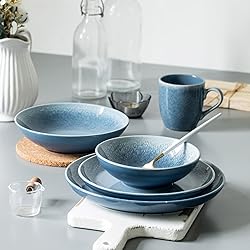 Arora FAIT Round Stoneware 16pc Dinnerware Set for