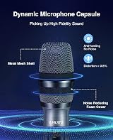 LEKATO 2.4GHz Wireless Microphone Set Dual Handheld Karaoke Mic Silver view 5