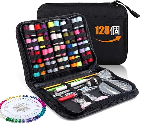 Amazon 裁縫セット ソーイングセット ミシン針のセット 針の収納ボックス 家庭手縫い ソーイングセッ 128個diy携帯式高質量ポータブルミシンアクセサリー プロ裁縫道具 家庭用 大人用 老人用 旅行用 緊急用 糸 通販