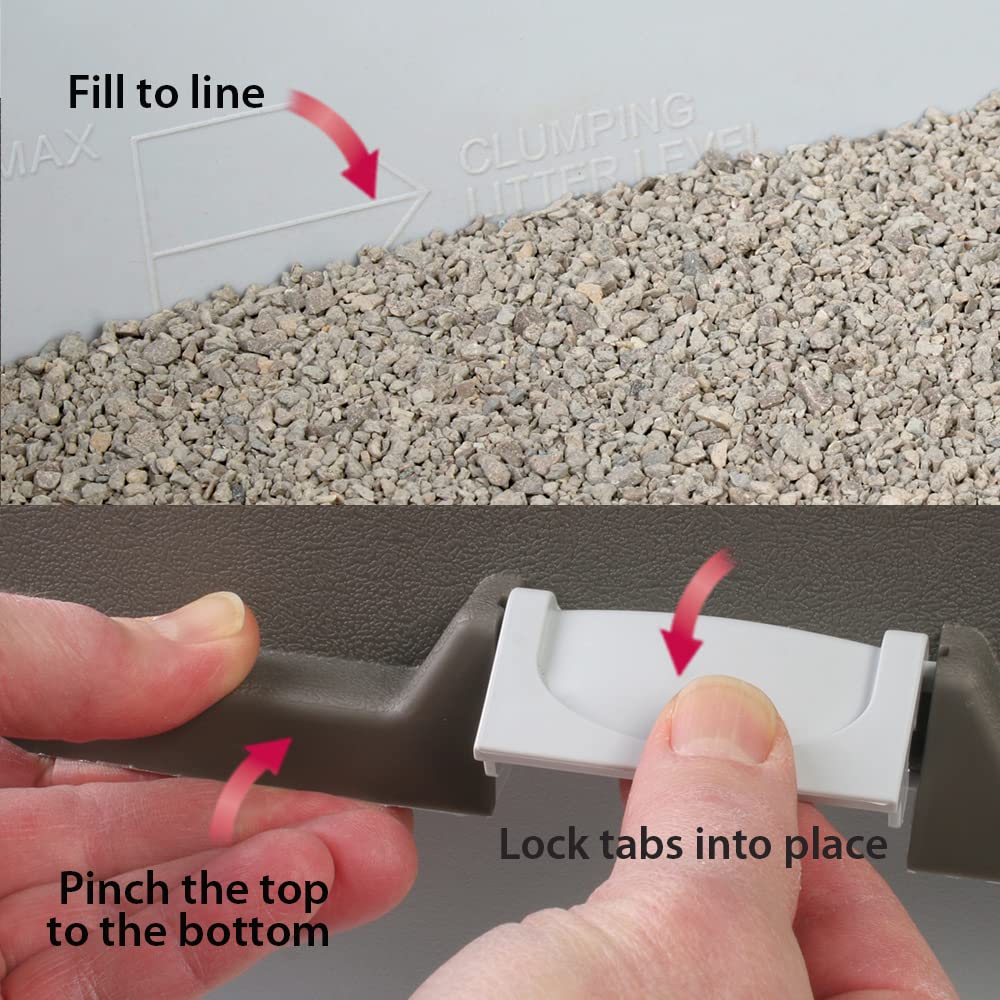 Omega Paw NRA15 Self Cleaning Litter Box Regular Size,Grey on Galleon