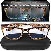 Stylish Blue Light Blocking Glasses for Women & Men – Helps Ease Digital Eye Strain & Headache from Computers, Phones w/Case
