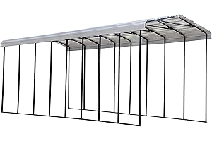 Arrow Carports Galvanized Steel Carport, RV Metal Carport Kit, 14' x 38' x 14', Eggshell