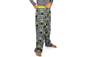 DC Comics Batman Boy's Flannel Pajama Pants (Small / 4-5, Grey)