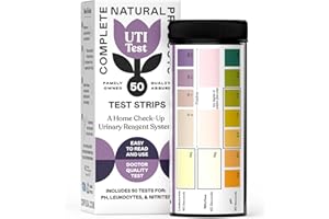Complete Natural Products UTI Test Strips & Kit - UTI Testing Kit, 50 Count Test Strips for pH, Leukocytes, & Nitrites