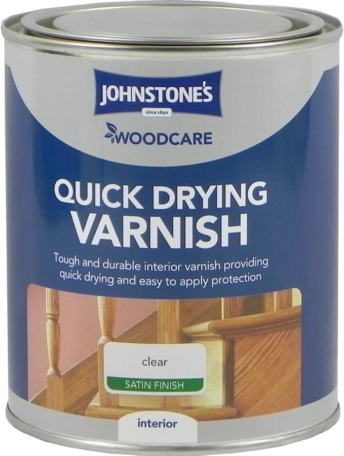 Johnstones Woodcare Quick Drying Interior Varnish Satin Clear 750ml