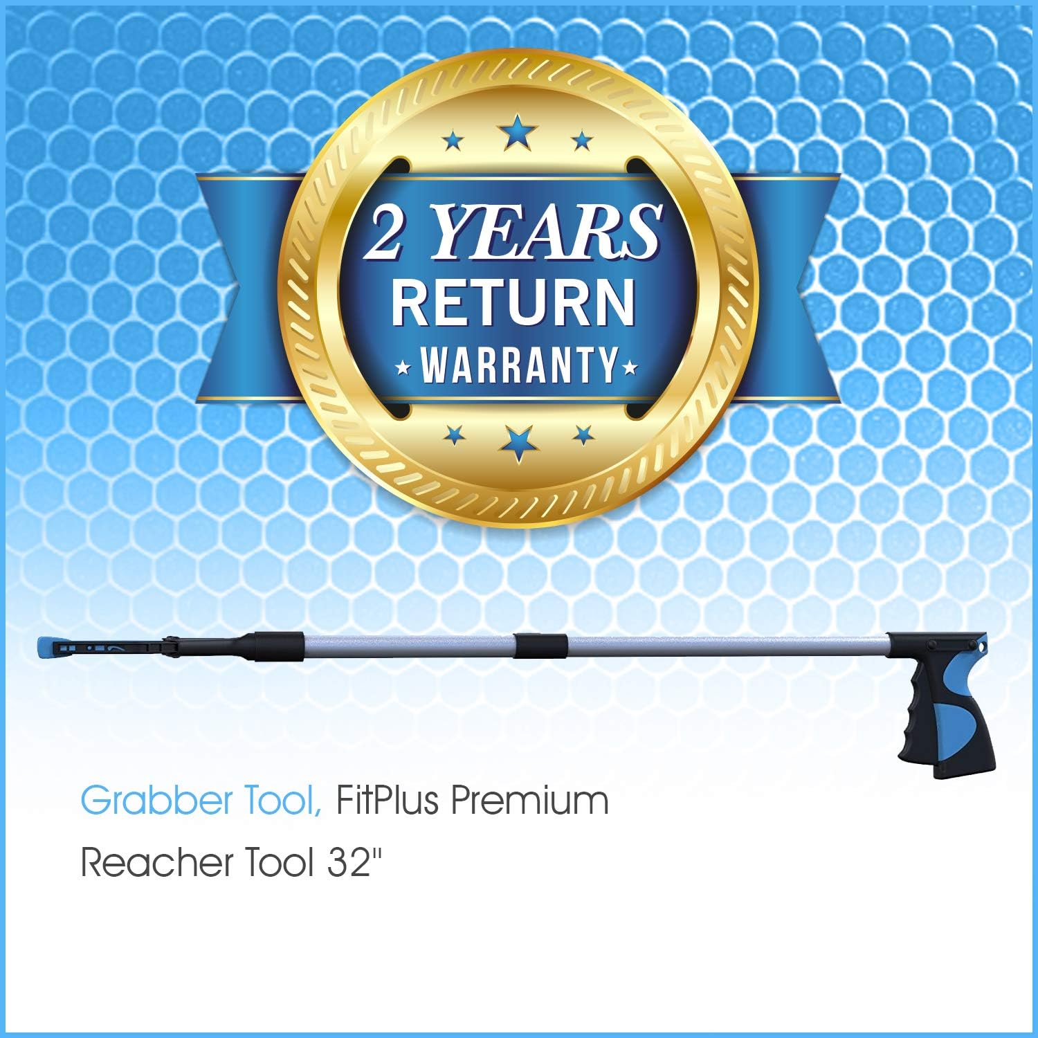 Grabber Reacher Tool,FitPlus Grabber With Strong Magnet 32", 2 Year Warranty Extra Thick Steel Cable Grabber Reacher for Elderly, Lightweight Extra Long Handy Trash Picker Upper Claw Grabber: Health & Personal Care