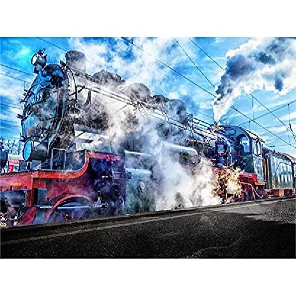 Vintage Steam Train Engine Canvas Wall Art Print