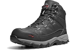 NORTIV 8 Men's Waterproof Steel Toe Work Boots Safety Industrial Security Shoes