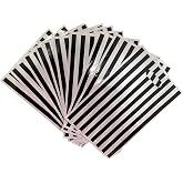 30-Piece Black &amp; White Striped Treat Bags - Plastic Circus Carnival Party Candy &amp; Goodie Bags for Kids' Birthday Parties