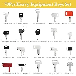 70 Heavy Equipment Keys Master Set, Machine Keys