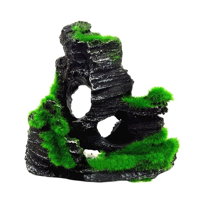 Berrose-1 Stück Berg Aussicht Aquarium Steingarten Höhlenbaum verstecken Aquarium Ornament Dekoration-Aquarium Dekoration, Wohnaccessoires