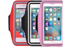 3Pack Running & Exercise Armband for iPhone 8,8plus 7 Plus 6plus,6S,6,5S 5C,Samsung Galaxy s8,s8plus,s7,s6,Note 4 5, Nexus 5,