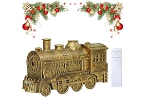 Train Diffuser,Train Oil Diffuser,300ml with Quiet Cool Mist 2 Lighting & 2 Mist Modes,for Bedroom Office Desktop (Vintage Go