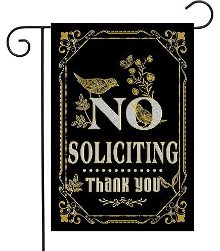 MAIANEY Gartenflagge „No Soliciting“ – 30,5 X 45,7 Cm, Doppelseitig, Polyester, Personalisierbar