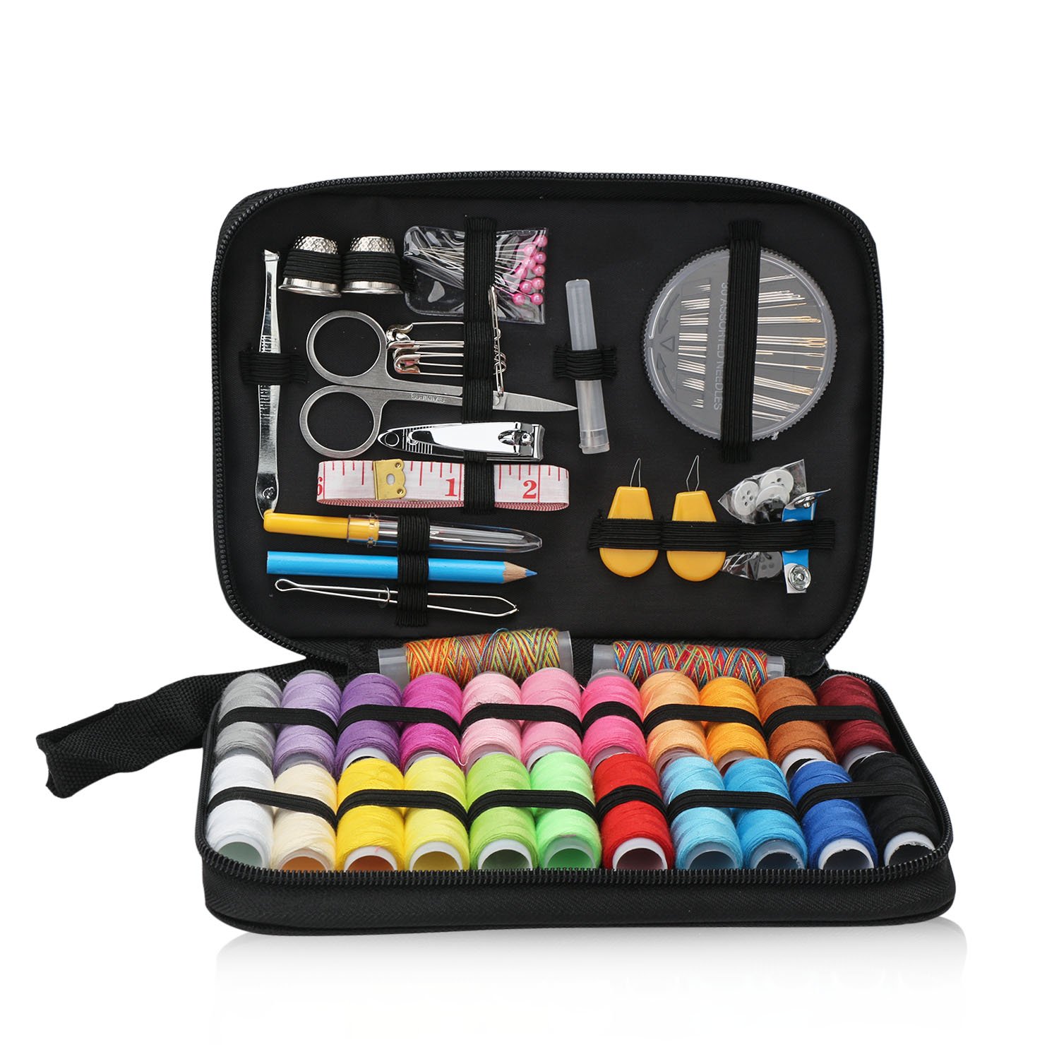 Sewing Kits for Teens, Segarty 97 Pcs Needle Thread Kit with Ruler, Buttons, Scissor, Pins Case for Women Senior Starter Basic Beginners Adults Professional Hand Sewing DIY Projects, Travel Emergency