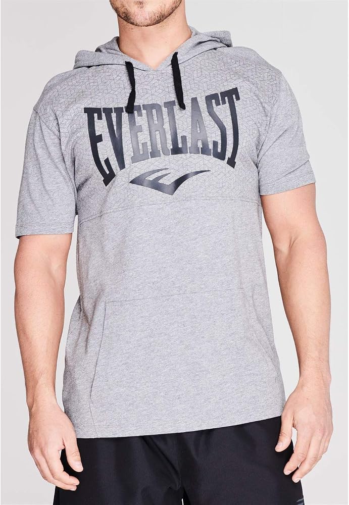Everlast Mens Hooded T Shirt Crew Neck 