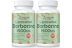 CaelumCore Liposomal Berberine HCL - Berberine 1500mg Activates AMPK & GLP-1, High Bioavailability Berberines Supplement for Women and Men, Berberine Plus Overall Health Support (2 Pack)