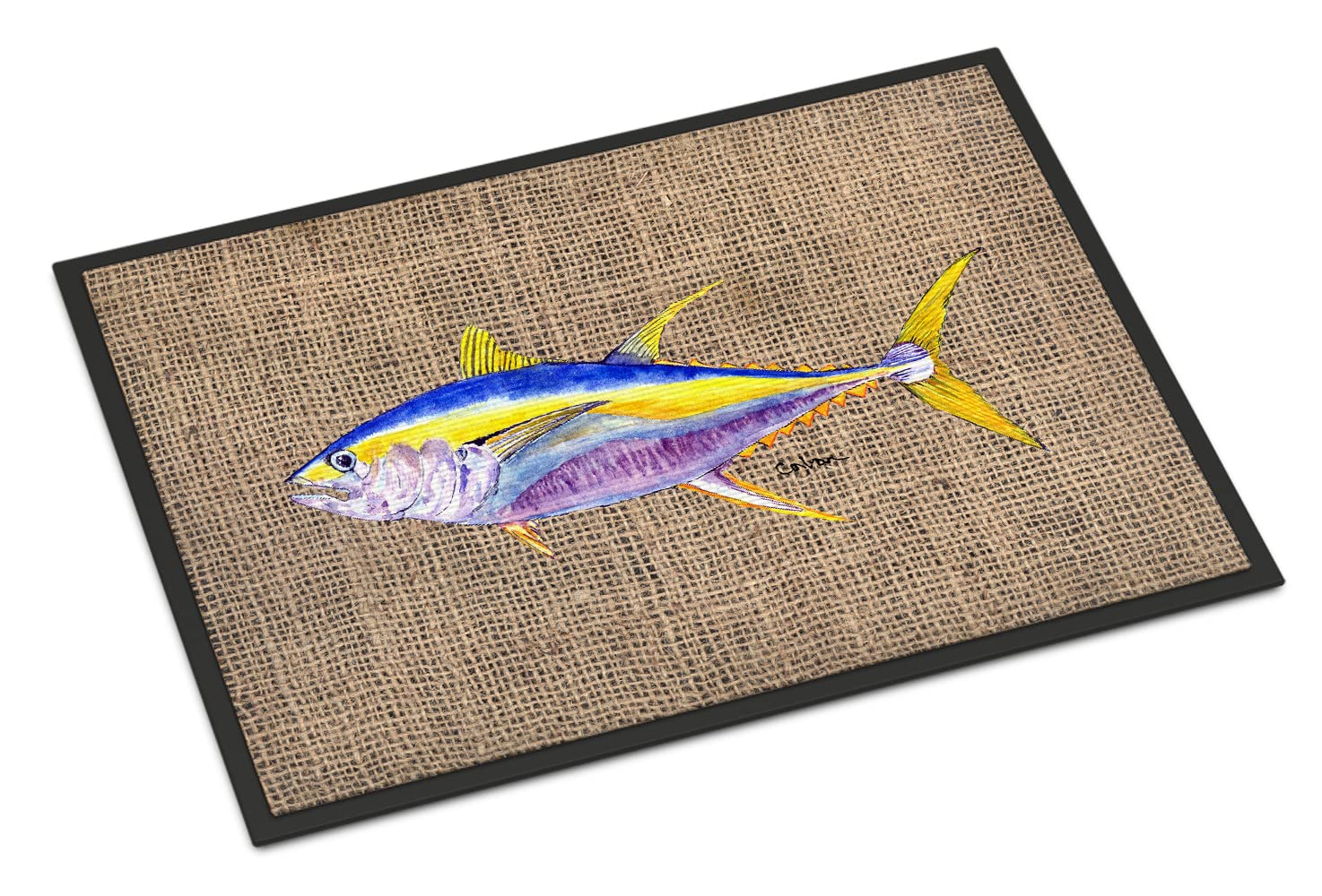 Caroline's Treasures Fish Tuna Indoor or Outdoor Doormat, 24 inches x 36 inches, Multicolor