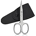 Solingen Nail Scissors Curved Blade – Precision Stainless Steel for Fingernails & Toenails, Manicure & Pedicure, Extra Sharp with Stylish Storage Case