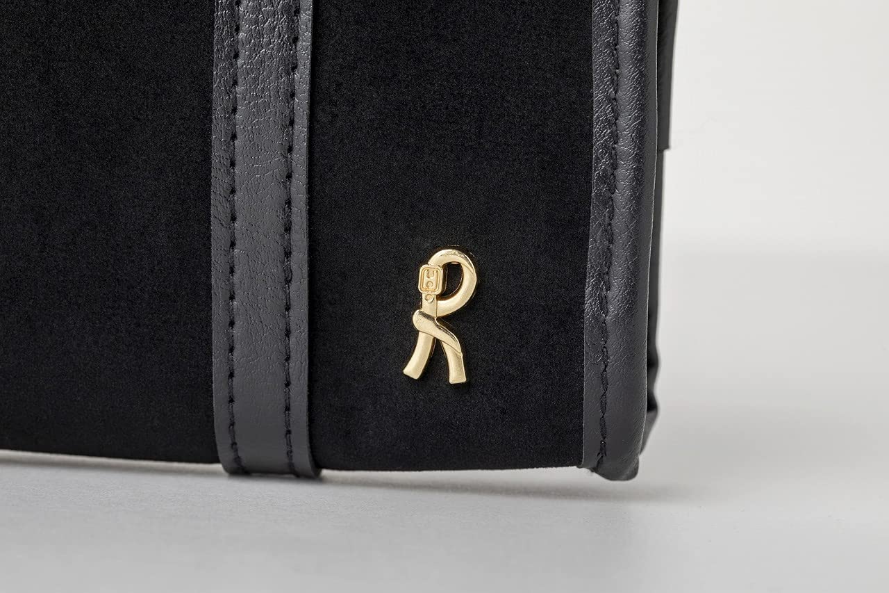 ROBERTA DI CAMERINO SHOPPING BAG & POUCH BOOK BLACK ver. ：6/25発売 【ムック本付録】ロベルタ ディ カメリーノ ミニバッグ型ポーチ（ブラックver.）Rのロゴチャーム付き