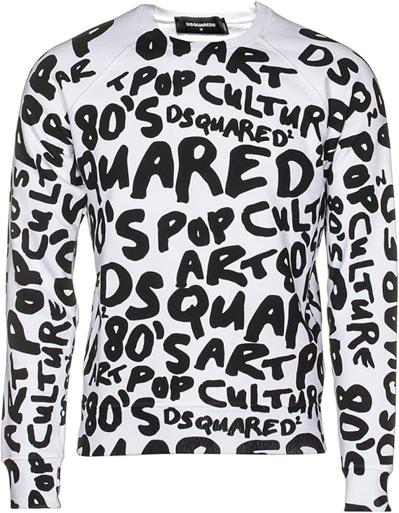 Dsquared Pop culture art crew neck sweatshirt White Amazon.co.uk Clothing