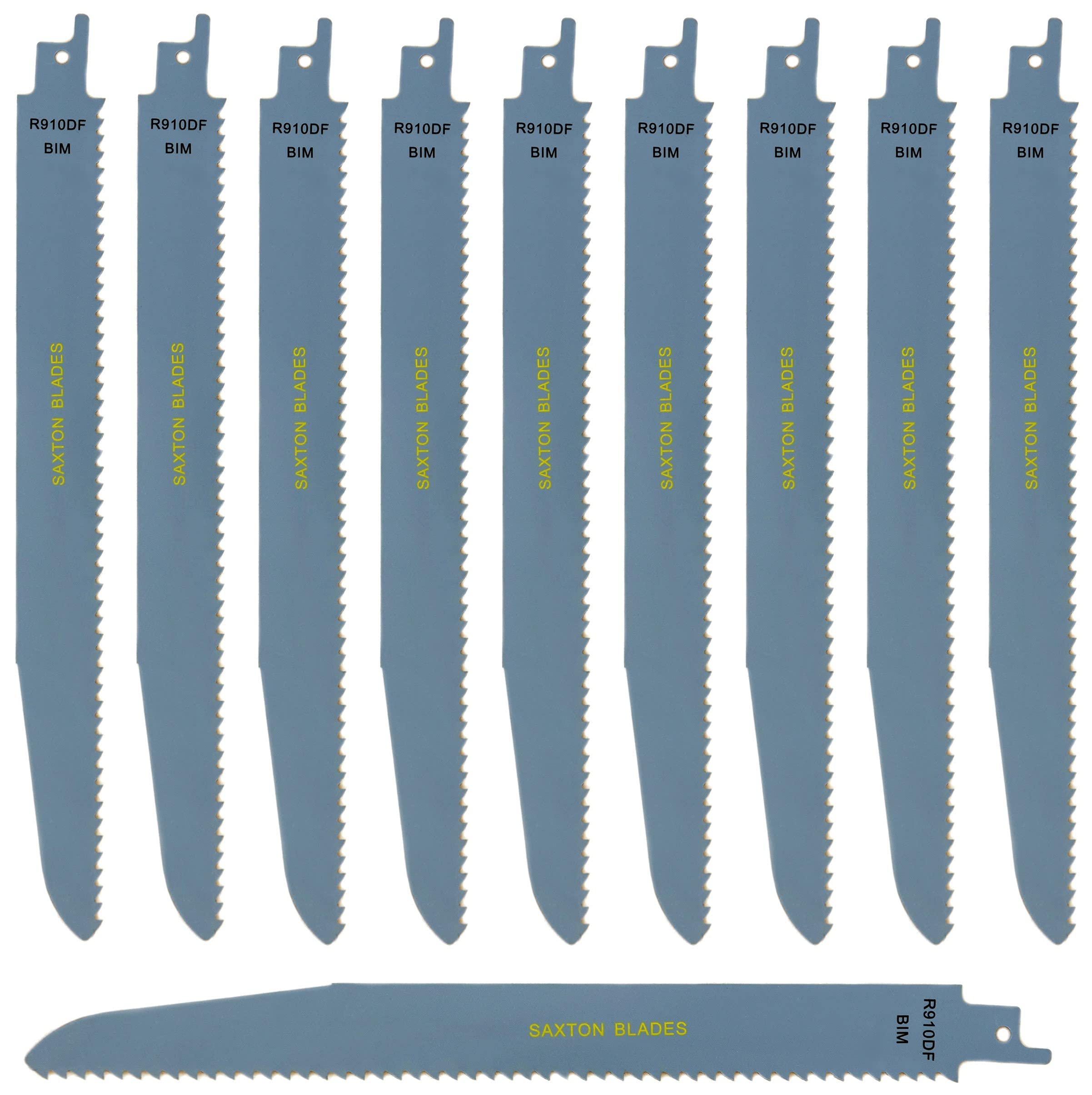 10x Saxton R910DF Reciprocating Saw Demolition Blades Wood Metal Fit Bosch Dewalt Makita