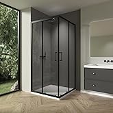 Corner Shower Door,36 in.D x 36 in. W x 72 in. H Double Sliding Corner Shower Door with 1/4 in. Tempered Glass, Sliding Showe