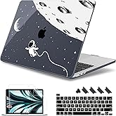 May Chen for MacBook Pro 13 inch Case 2022 2021 2020 Release A2338 M2 M1 A2289 A2251, Plastic Crystal Hard Shell Case Cover for MacBook Pro 13 inch Touch Bar Fits Touch ID, Astronaut Flight