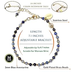 Morchic Blue Aventurine Natural Gemstone Adjustable