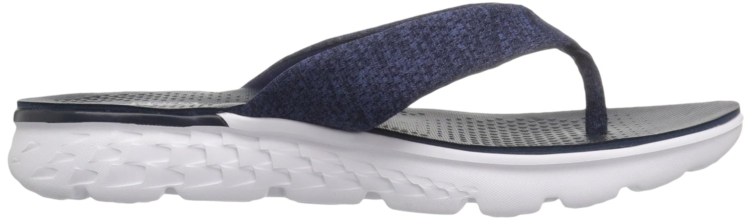 skechers women's flip flop (black textile)