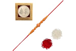 Amba Handicraft Rakhi/Rakhi for Brother/Rudraksha Rakhi/Send rakhi to USA/Rakhi for Brother with Gift Set/Rakhi Bracelet/rakhi for brother and bhabhi/Rakhi Set