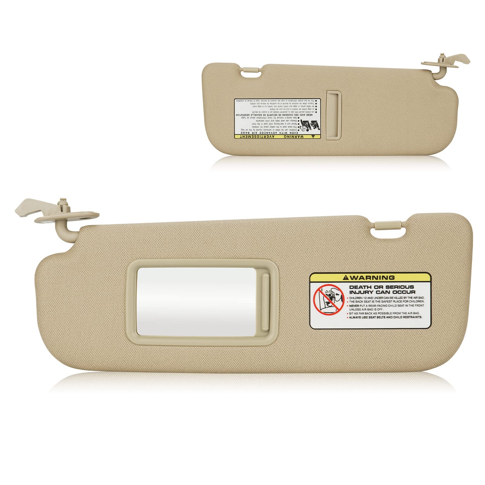 Photo 1 of Sun Visor for 2011-2015 Hyundai Elantra (NOT fit GT Model), Left Driver Side Beige Sunvisor Replacement 852103X000TX