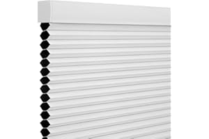Changshade Blackout Blinds, Cordless Cellular Shades, Honeycomb Blackout Shades, Room Darkening Blinds, Pull Down Window Shades, Easy to Install Honeycomb Window Blinds for Home&Office, White