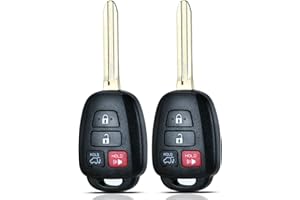 SUPALAND Key Fob Keyless Entry Fits for Toyota RAV4 Highlander Sequoia 2013 2014 2015 2016 2017 2018 Remote Control Key Replacement 4 Button GQ4-52T 89070-0R100 H-Chip (Set of 2)