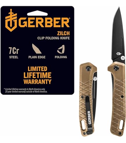 Gerber Gear 06064N Gator Folding Knife, Fine Edge, Drop Point